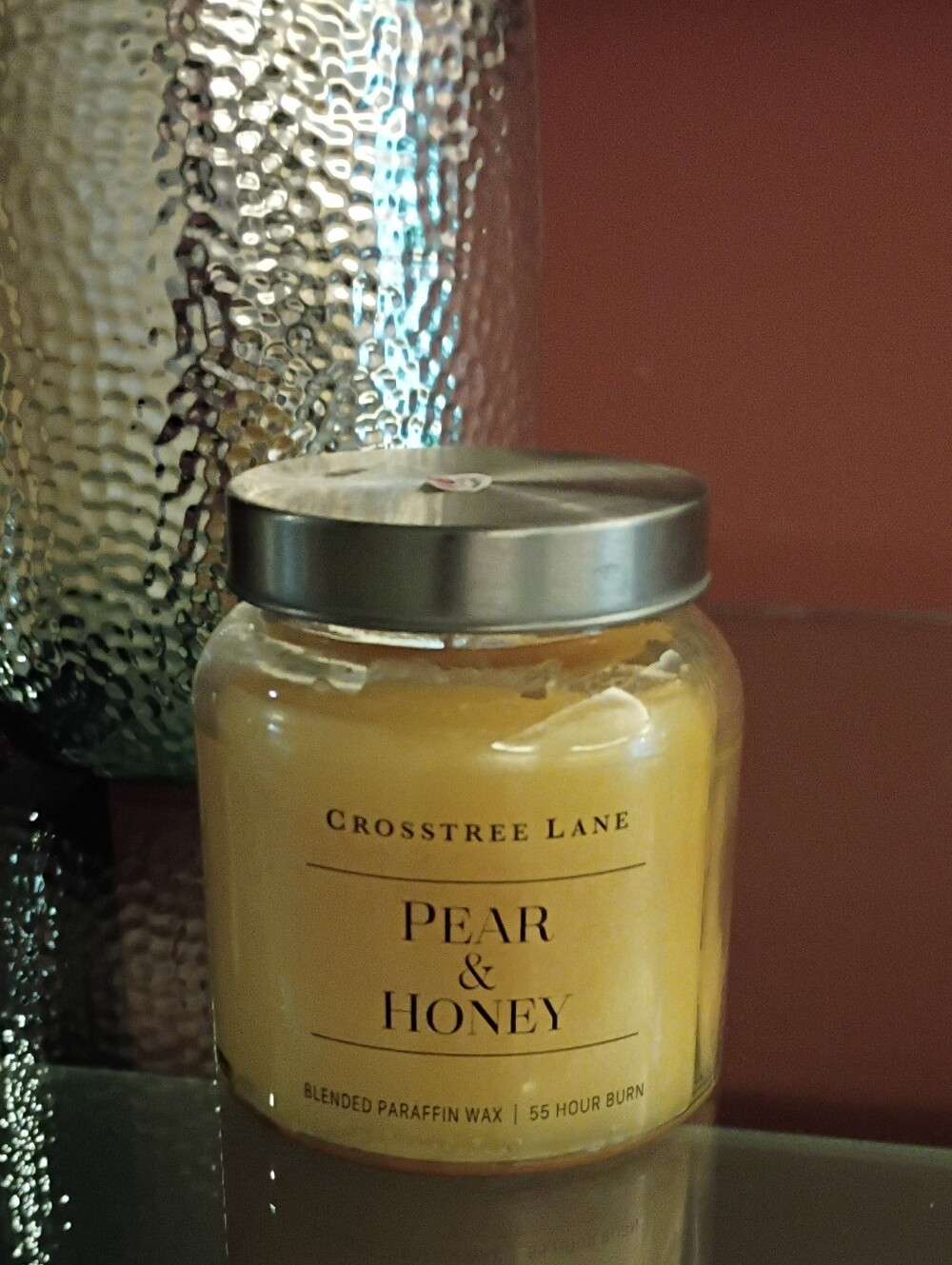 K&K Interiors Crosstree Lane Pear & Honey Scented Jar Candle 11 oz